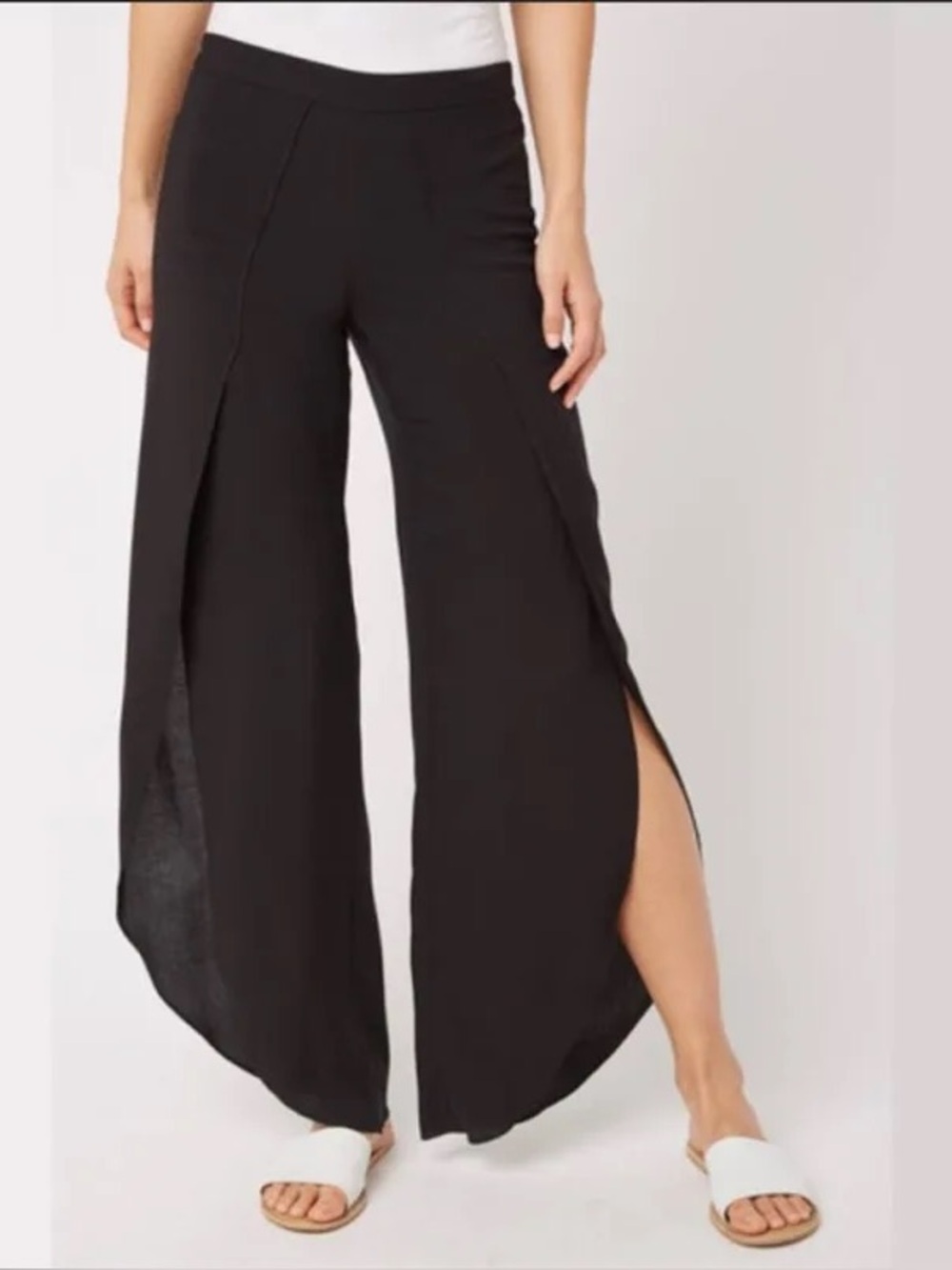 DREW Whitney black split pant